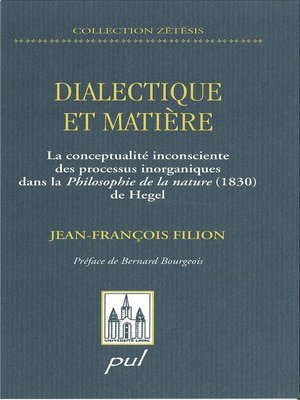 cover image of Dialectique et matière